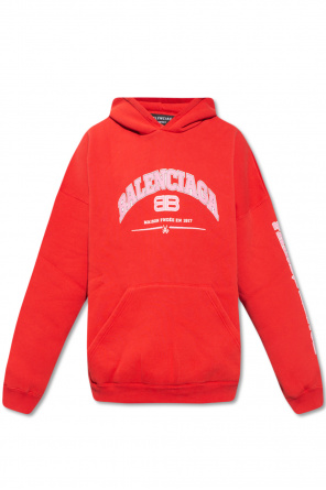 ★韓国の人気★【BALENCIAGA】★ウェーブ ロゴ フード★RED★ 1.jpg